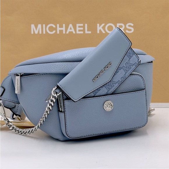 Michael Kors Maisie Large Pebbled Leather 2-in-1 Sling Pack Fanny Pack Waist Bag - Picture 16 of 16